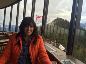 Took Amy for a morning in Banff to pick her brain! Fun at top of Sulphur Mountain Gondola.